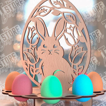 Intra απο ξύλο plywood 3mm-4mm πάχος - Πάσχα Αυγά Στάση | Αυγά Stand Κόψτε με λέιζερ Δίασταση 15x15 cm INTRAFABR-91497155 - Image 1
