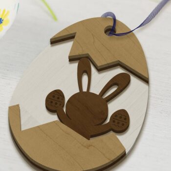 Intra απο ξύλο plywood 3mm-4mm πάχος - Πασχαλινά αυγά με πρότυπο κοπής σετ κουνελιών Δίασταση 2x7 cm INTRAFABR-89708037 - Image 7