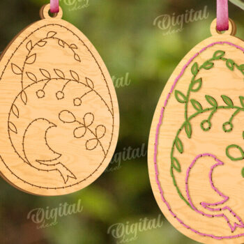 Intra απο ξύλο plywood 3mm-4mm πάχος - Πασχαλινά κενά κεντήματα με λέιζερ Δίασταση 15x15 cm INTRAFABR-117658818 - Image 1