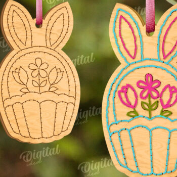 Intra απο ξύλο plywood 3mm-4mm πάχος - Πασχαλινά κενά κεντήματα με λέιζερ Δίασταση 15x15 cm INTRAFABR-117658930 - Image 1