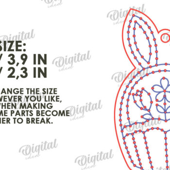 Intra απο ξύλο plywood 3mm-4mm πάχος - Πασχαλινά κενά κεντήματα με λέιζερ Δίασταση 15x15 cm INTRAFABR-117658930 - Image 2