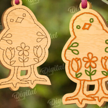 Intra απο ξύλο plywood 3mm-4mm πάχος - Πασχαλινά κενά κεντήματα με λέιζερ Δίασταση 15x15 cm INTRAFABR-117659517 - Image 1