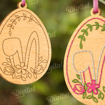 Intra απο ξύλο plywood 3mm-4mm πάχος - Πασχαλινά κενά κεντήματα με λέιζερ Δίασταση 15x15 cm INTRAFABR-117659608 - Image 1