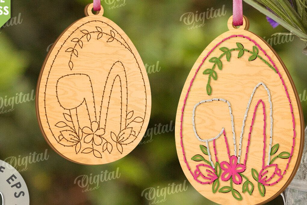 Intra απο ξύλο plywood 3mm-4mm πάχος - Πασχαλινά κενά κεντήματα με λέιζερ Δίασταση 15x15 cm INTRAFABR-117659608