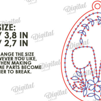 Intra απο ξύλο plywood 3mm-4mm πάχος - Πασχαλινά κενά κεντήματα με λέιζερ Δίασταση 15x15 cm INTRAFABR-117659608 - Image 2