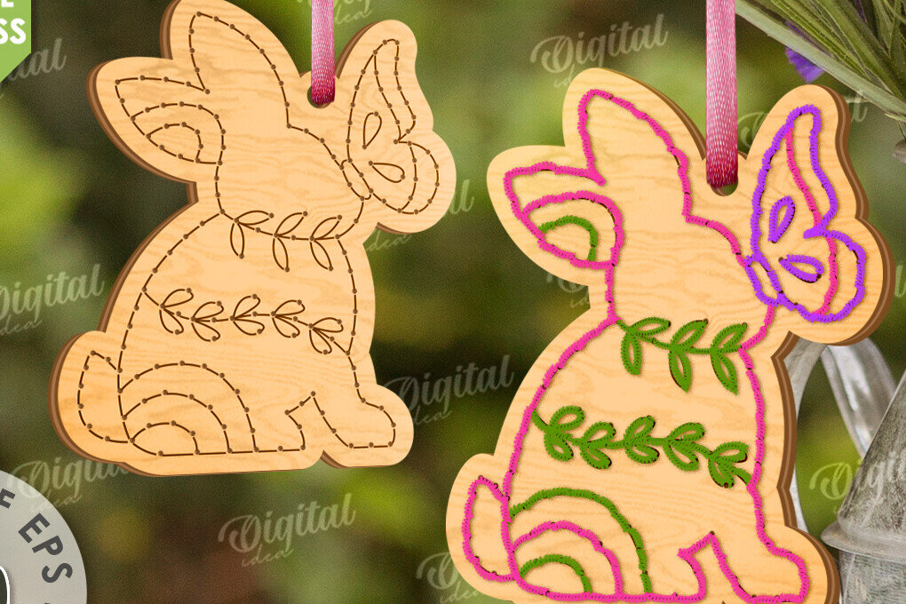 Intra απο ξύλο plywood 3mm-4mm πάχος - Πασχαλινά κενά κεντήματα με λέιζερ Δίασταση 15x15 cm INTRAFABR-117659689