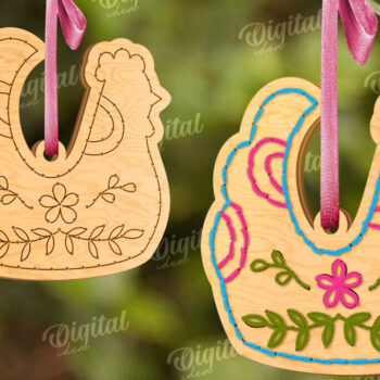 Intra απο ξύλο plywood 3mm-4mm πάχος - Πασχαλινά κενά κεντήματα με λέιζερ Δίασταση 15x15 cm INTRAFABR-117659748 - Image 1