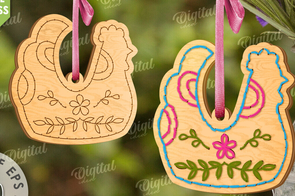 Intra απο ξύλο plywood 3mm-4mm πάχος - Πασχαλινά κενά κεντήματα με λέιζερ Δίασταση 15x15 cm INTRAFABR-117659748