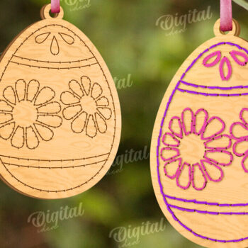 Intra απο ξύλο plywood 3mm-4mm πάχος - Πασχαλινά κενά κεντήματα με λέιζερ Δίασταση 15x15 cm INTRAFABR-117659805 - Image 1