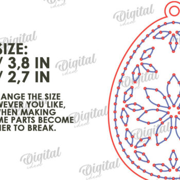 Intra απο ξύλο plywood 3mm-4mm πάχος - Πασχαλινά κενά κεντήματα με λέιζερ Δίασταση 15x15 cm INTRAFABR-117658608 - Image 2