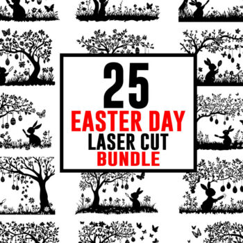 Intra απο ξύλο plywood 3mm-4mm πάχος - Πασχαλινό Μαγεία Deluxe Laser Cut Δίασταση 4x4 cm INTRAFABR-117712303 - Image 3