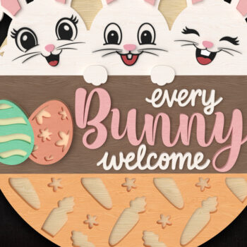 Intra απο ξύλο plywood 3mm-4mm πάχος - Πάσχα κάθε λαγουδάκι καλωσορίσματος  Δίασταση 6x6 cm INTRAFABR-114466079 - Image 1