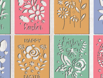 Intra απο ξύλο plywood 3mm-4mm πάχος - Πασχαλινή Πτυσσόμενη Δωροκάρτα  Πακέτο 1472 Δίασταση 15x15 cm INTRAFABR-116415369 - Image 3