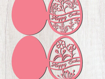 Intra απο ξύλο plywood 3mm-4mm πάχος - Πασχαλινή Πτυσσόμενη Δωροκάρτα  Πακέτο 1534 Δίασταση 15x15 cm INTRAFABR-118421546 - Image 3