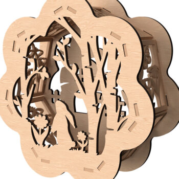 Intra απο ξύλο plywood 3mm-4mm πάχος - Πασχαλινό Δάσος Κηροπήγιο Δίασταση 30x20 cm INTRAFABR-114142642 - Image 1