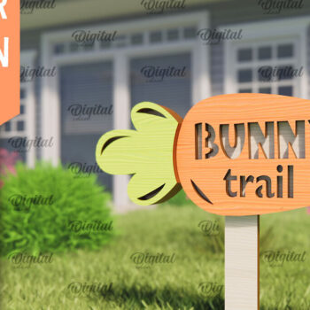 Intra απο ξύλο plywood 3mm-4mm πάχος - Πασχαλινό πάσσαλο Κήπο με λέιζερ. Υπογράψτε  Δίασταση 15x15 cm INTRAFABR-91424781 - Image 1