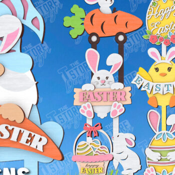 Intra απο ξύλο plywood 3mm-4mm πάχος - Πακέτο Πασχαλινών Κήπου | Αρχεία CNC Δίασταση 15x15 cm INTRAFABR-118344330 - Image 1