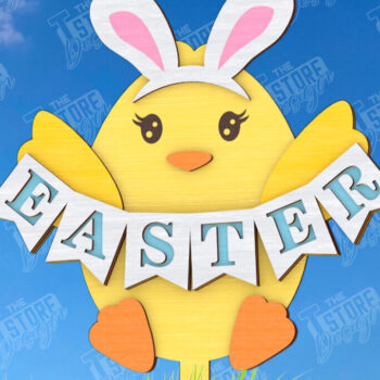 Intra απο ξύλο plywood 3mm-4mm πάχος - Πασχαλιές στον κήπο του Πάσχα | Διακόσμηση Κήπου Δίασταση 15x15 cm INTRAFABR-117956612 - Image 1