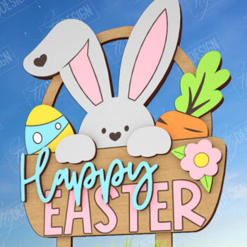 Intra απο ξύλο plywood 3mm-4mm πάχος - Πασχαλιές στον κήπο του Πάσχα | Διακόσμηση Κήπου Δίασταση 15x15 cm INTRAFABR-116210313 - Image 1