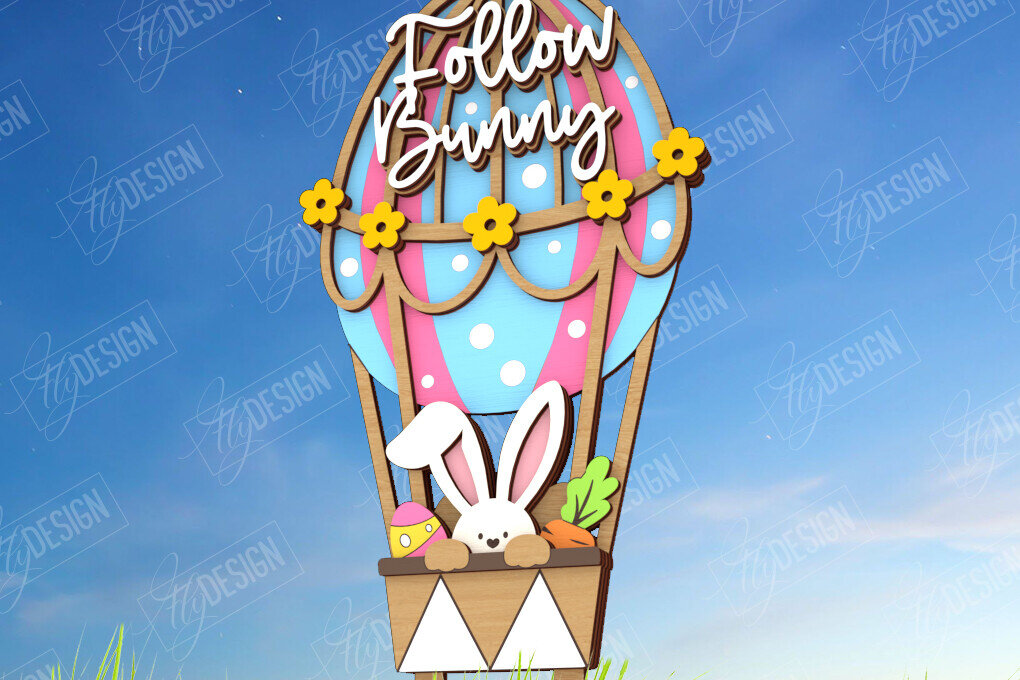 Intra απο ξύλο plywood 3mm-4mm πάχος - Πασχαλιές στον κήπο του Πάσχα | Διακόσμηση Κήπου Δίασταση 15x15 cm INTRAFABR-116210319