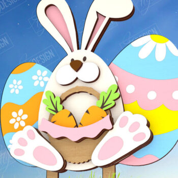 Intra απο ξύλο plywood 3mm-4mm πάχος - Πασχαλιές στον κήπο του Πάσχα | Διακόσμηση Κήπου Δίασταση 15x15 cm INTRAFABR-116210284 - Image 1