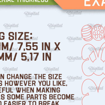 Intra απο ξύλο plywood 3mm-4mm πάχος - Πακέτο κοπής με λέιζερ Πασχαλιές Πασχαλινών Κήπων Δίασταση 15x15 cm INTRAFABR-91345875 - Image 2