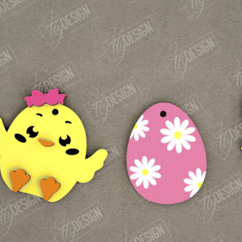 Intra απο ξύλο plywood 3mm-4mm πάχος - Πασχαλινή γιρλάντα | Πασχαλινό πανό Δίασταση 15x15 cm INTRAFABR-118281356 - Image 6