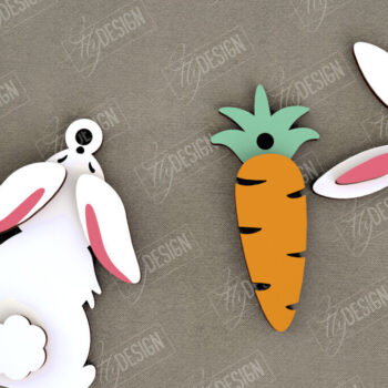 Intra απο ξύλο plywood 3mm-4mm πάχος - Πασχαλινή γιρλάντα | Πασχαλινό Πανό | CNC Δίασταση 15x15 cm INTRAFABR-118281339 - Image 1