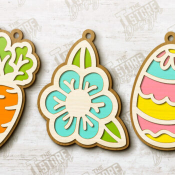 Intra απο ξύλο plywood 3mm-4mm πάχος - Πασχαλινή γιρλάντα | Πασχαλινό Πανό | Διακοπές Δίασταση 15x15 cm INTRAFABR-117480391 - Image 1