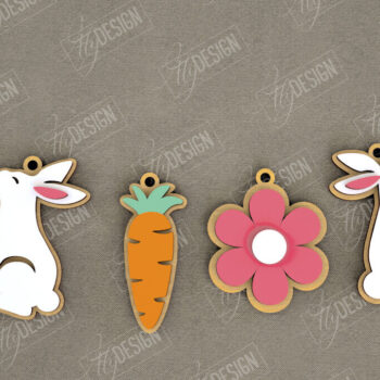 Intra απο ξύλο plywood 3mm-4mm πάχος - Πασχαλινή γιρλάντα | Πασχαλινό Πανό | Αργία Δίασταση 15x15 cm INTRAFABR-117878185 - Image 1