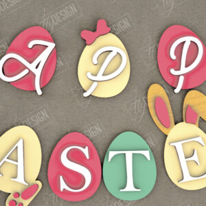 Intra απο ξύλο plywood 3mm-4mm πάχος - Πασχαλινή γιρλάντα | Πασχαλινό Πανό | Αργία Δίασταση 15x15 cm INTRAFABR-117878231