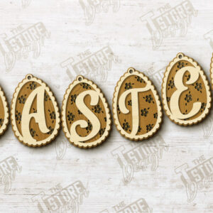 Intra απο ξύλο plywood 3mm-4mm πάχος - Πασχαλινή γιρλάντα | Πασχαλινό Πανό | Διακοπές Δίασταση 15x15 cm INTRAFABR-117480346