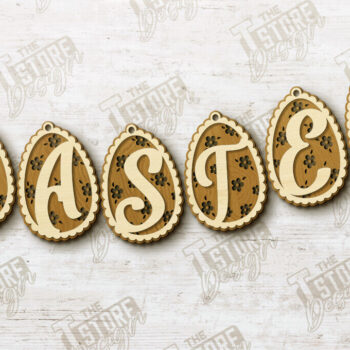 Intra απο ξύλο plywood 3mm-4mm πάχος - Πασχαλινή γιρλάντα | Πασχαλινό Πανό | Διακοπές Δίασταση 15x15 cm INTRAFABR-117480346 - Image 1