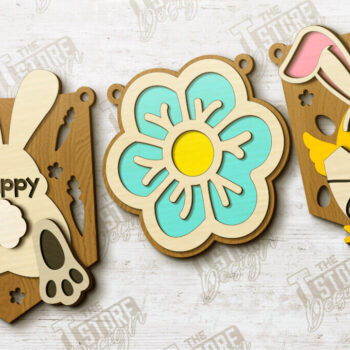 Intra απο ξύλο plywood 3mm-4mm πάχος - Πασχαλινή γιρλάντα | Πασχαλινό Πανό | Διακοπές Δίασταση 15x15 cm INTRAFABR-117480382 - Image 1