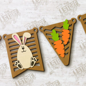 Intra απο ξύλο plywood 3mm-4mm πάχος - Πασχαλινή γιρλάντα | Πασχαλινό Πανό | Διακοπές Δίασταση 15x15 cm INTRAFABR-117480343