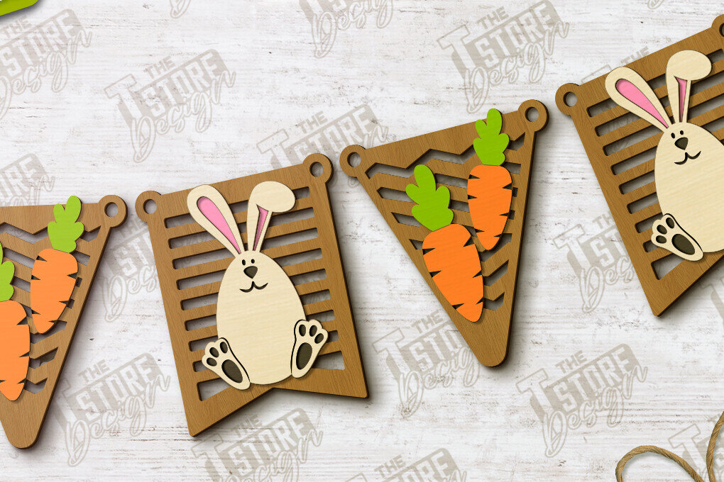 Intra απο ξύλο plywood 3mm-4mm πάχος - Πασχαλινή γιρλάντα | Πασχαλινό Πανό | Διακοπές Δίασταση 15x15 cm INTRAFABR-117480343