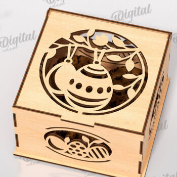 Intra απο ξύλο plywood 3mm-4mm πάχος - Πασχαλινό κουτί δώρου LaserCut. Treats Box  Δίασταση 15x15 cm INTRAFABR-118047260 - Image 1