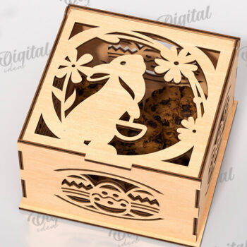 Intra απο ξύλο plywood 3mm-4mm πάχος - Πασχαλινά κουτιά δώρου Πακέτο κοπής με λέιζερ Δίασταση 15x15 cm INTRAFABR-118155457 - Image 4