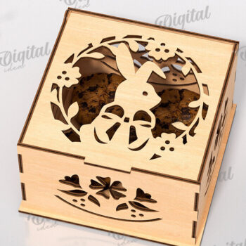 Intra απο ξύλο plywood 3mm-4mm πάχος - Πασχαλινά κουτιά δώρου Πακέτο κοπής με λέιζερ Δίασταση 15x15 cm INTRAFABR-118155457 - Image 9