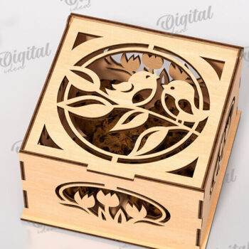 Intra απο ξύλο plywood 3mm-4mm πάχος - Πασχαλινά κουτιά δώρου Πακέτο κοπής με λέιζερ Δίασταση 15x15 cm INTRAFABR-118155457 - Image 12