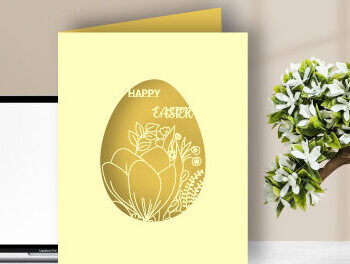 Intra απο ξύλο plywood 3mm-4mm πάχος - Πασχαλινή δωροκάρτα 3d  Laser Cut 897 Δίασταση 15x15 cm INTRAFABR-64548061 - Image 4