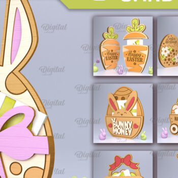 Intra απο ξύλο plywood 3mm-4mm πάχος - Δώρο Πασχαλινής Δωροκάρτας Πακέτο κοπής με λέιζερ Δίασταση 15x15 cm INTRAFABR-90323619 - Image 1