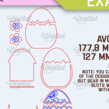 Intra απο ξύλο plywood 3mm-4mm πάχος - Δώρο Πασχαλινής Δωροκάρτας Πακέτο κοπής με λέιζερ Δίασταση 15x15 cm INTRAFABR-90323619 - Image 3