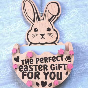 Intra απο ξύλο plywood 3mm-4mm πάχος - Θήκη Πασχαλινής Δωροκάρτας Laser Cut | CNC Δίασταση 15x15 cm INTRAFABR-88358257 - Image 1