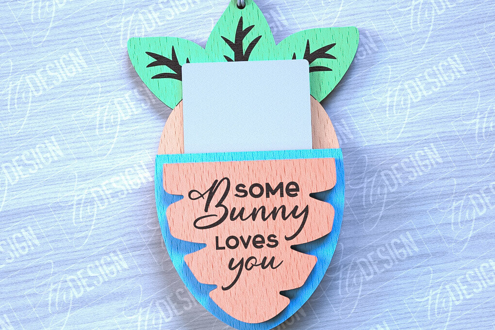 Intra απο ξύλο plywood 3mm-4mm πάχος - Θήκη Πασχαλινής Δωροκάρτας Laser Cut | CNC Δίασταση 15x15 cm INTRAFABR-88358322