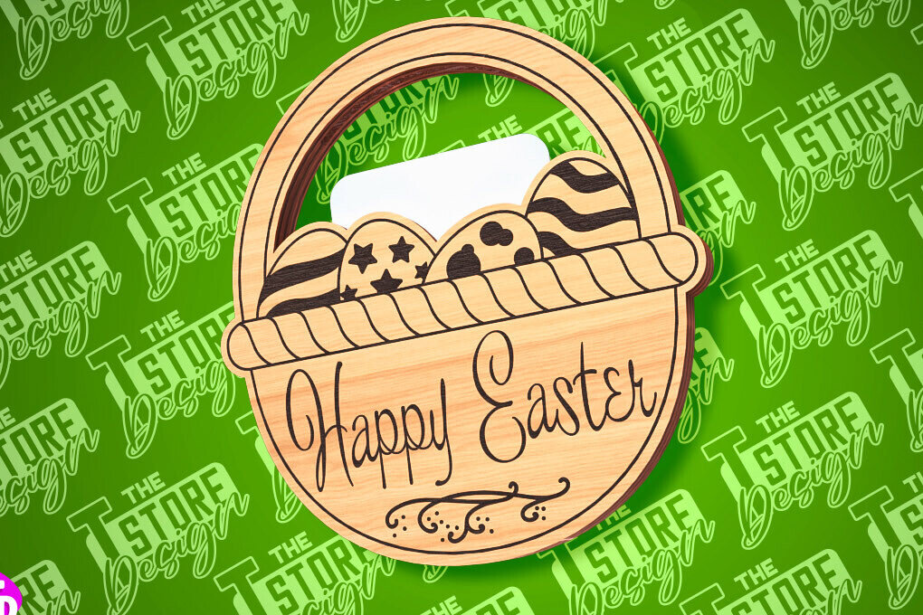 Intra απο ξύλο plywood 3mm-4mm πάχος - Θήκη Πασχαλινής Δωροκάρτας Laser Cut | CNC Δίασταση 15x15 cm INTRAFABR-89113638