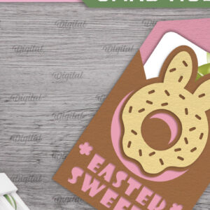 Intra απο ξύλο plywood 3mm-4mm πάχος - Πασχαλινή κάρτα δώρου Ετικέτα Laser cut Δίασταση 15x15 cm INTRAFABR-92464051