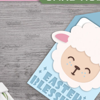 Intra απο ξύλο plywood 3mm-4mm πάχος - Πασχαλινή κάρτα δώρου Ετικέτα Laser cut Δίασταση 15x15 cm INTRAFABR-92463581 - Image 1