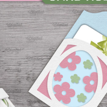 Intra απο ξύλο plywood 3mm-4mm πάχος - Πασχαλινή κάρτα δώρου Ετικέτα Laser cut Δίασταση 15x15 cm INTRAFABR-92463743 - Image 1