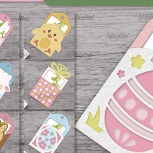 Intra απο ξύλο plywood 3mm-4mm πάχος - Πασχαλινή κάρτα δώρου Πακέτο ετικέτας  Δίασταση 15x15 cm INTRAFABR-92466229